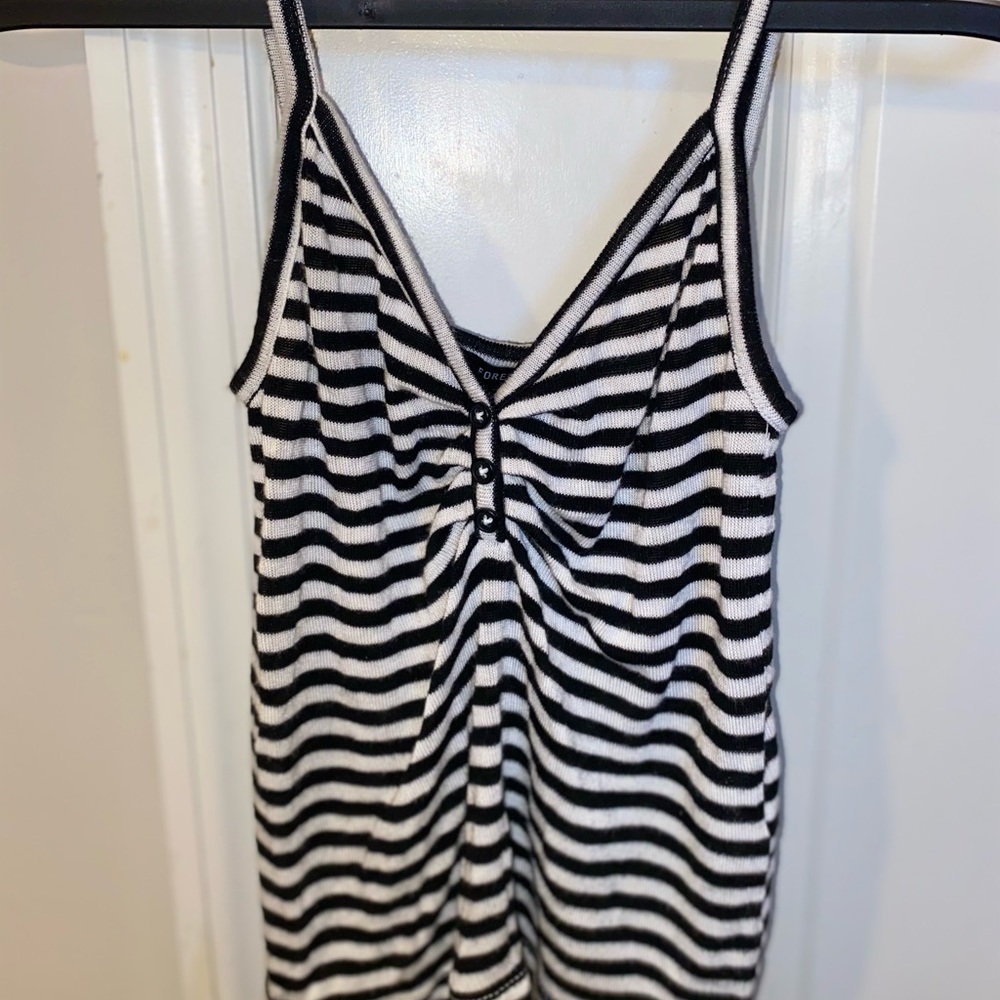 Forever 21 black and white stripped cami size small